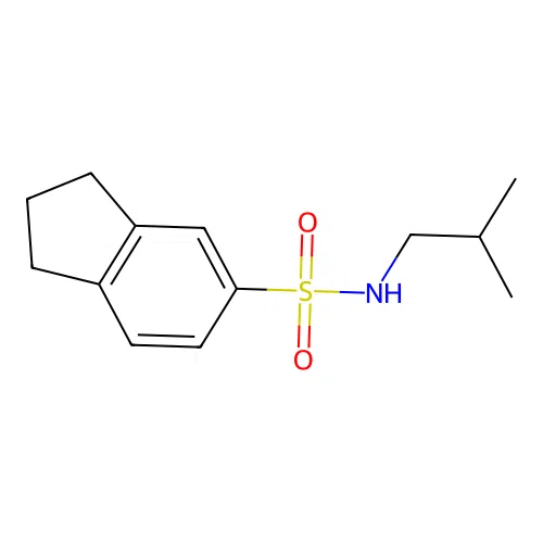 N-(2-methylpropyl)-2,3-dihydro-1H-indene-5-sulfonamide structure