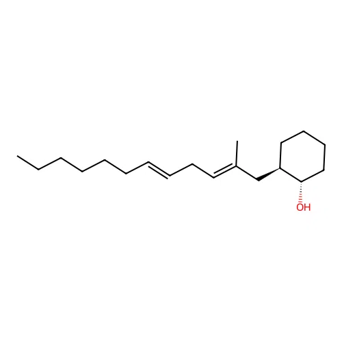 Cyclohexanol, 2-(2-methyl-2,5-dodecadienyl)-, (1alpha,2beta(2E,5E))- structure