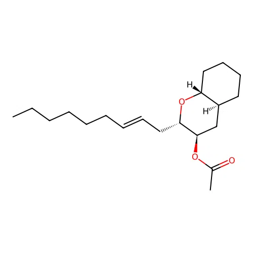 2H-1-Benzopyran-3-ol, octahydro-3-methyl-2-(2-nonenyl)-, formate, (2alpha(E),3beta,4aalpha,8abeta)- structure