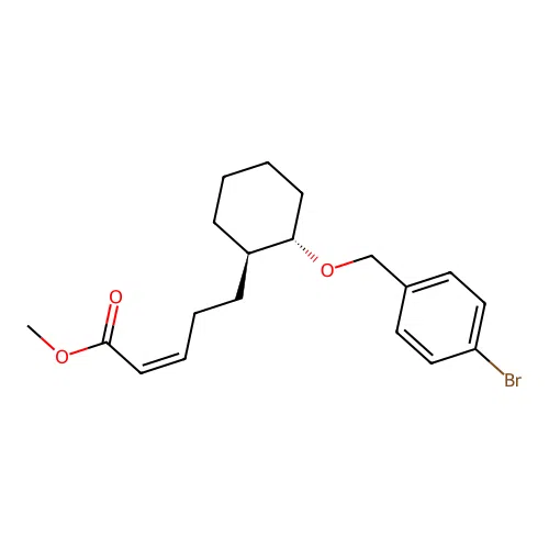 2-Pentenoic acid, 5-(2-((4-bromophenyl)methoxy)cyclohexyl)-, methyl ester, (1alpha(Z),2beta)- structure