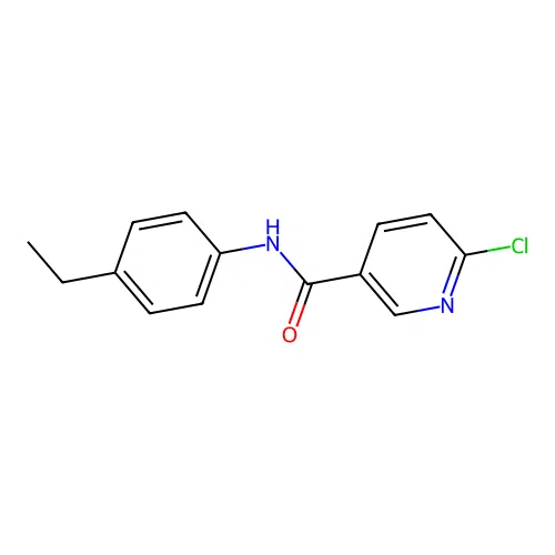 6-chloro-N-(4-ethylphenyl)pyridine-3-carboxamide structure