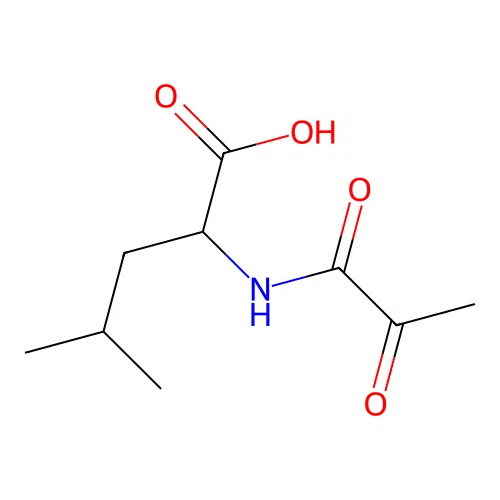4-Methyl-2-(2-oxopropanoylamino)pentanoic acid structure