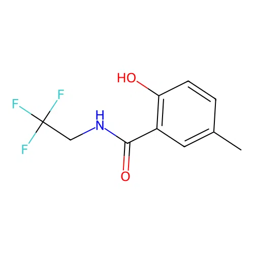 2-hydroxy-5-methyl-N-(2,2,2-trifluoroethyl)benzamide structure