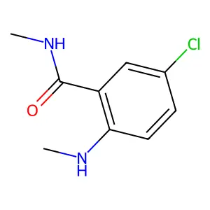 Benzamide, 5-chloro-N-methyl-2-(methylamino)- structure