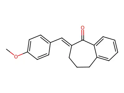 (6E)-6-[(4-methoxyphenyl)methylene]-8,9-dihydro-7H-benzo[7]annulen-5-one structure