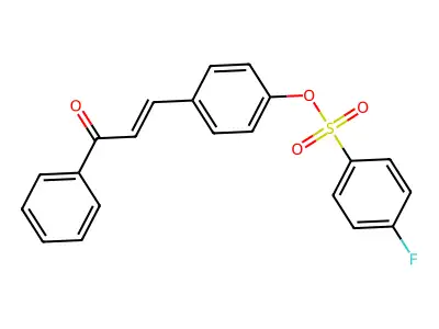 4-(3-Oxo-3-phenyl-1-propenyl)phenyl 4-fluorobenzenesulfonate structure