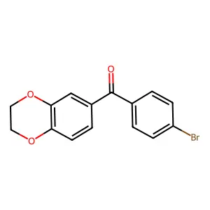 Methanone, (4-bromophenyl)(2,3-dihydro-1,4-benzodioxin-6-yl)- structure