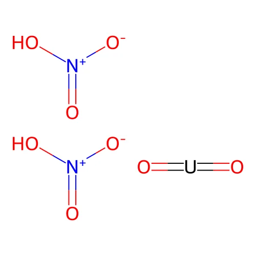 Bis(nitrato-O)dioxouranium structure