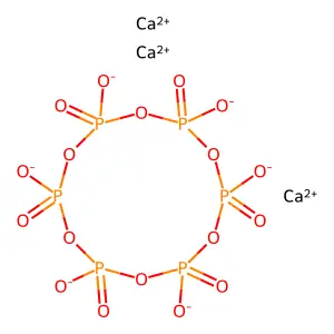 metaphosphoric acid, (h6p6o18), calcium salt structure