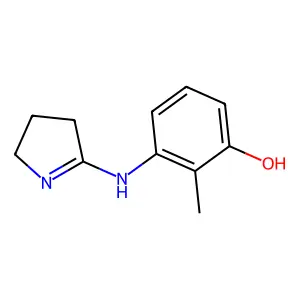 Phenol, 3-[(3,4-dihydro-2H-pyrrol-5-yl)amino]-2-methyl-, hydrochloride (1:1) structure