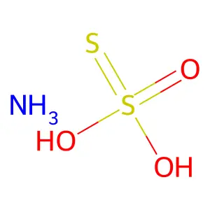 Thiosulfuric acid (H2S2O3), ammonium salt (1:1) structure