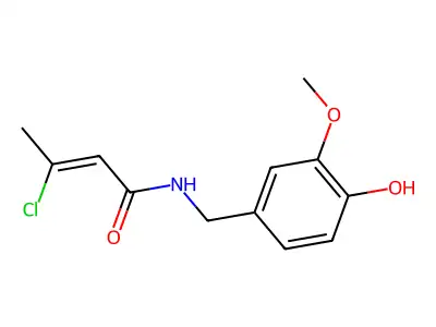 2-Butenamide, 3-chloro-N-[(4-hydroxy-3-methoxyphenyl)methyl]- structure