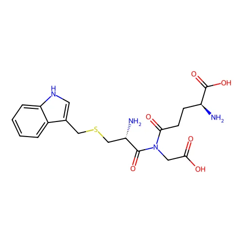 Glycine, L-gamma-glutamyl-S-(1H-indol-3-ylmethyl)-L-cysteinyl- structure