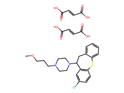 Piperazine, 1-(8-chloro-10,11-dihydrodibenzo(b,f)thiepin-10-yl)-4-(3-methoxypropyl)-, maleate (1:2) structure