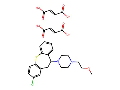 1-(2-Chloro-10,11-dihydrodibenzo(b,f)thiepin-10-yl)-4-(2-methoxyethyl)piperazine dimaleate structure