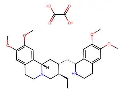 (+-)-Dehydro-2,3 isoemetine, oxalate structure