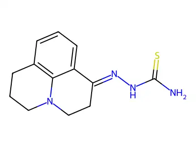 (1-Azatricyclo[7.3.1.05,13]trideca-5,7,9(13)-trien-4-ylideneamino)thiourea structure