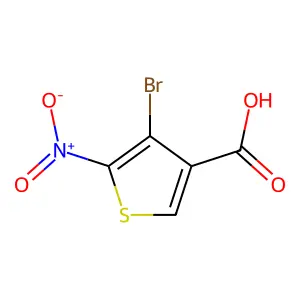 4-Bromo-5-nitro-3-thiophenecarboxylic acid structure