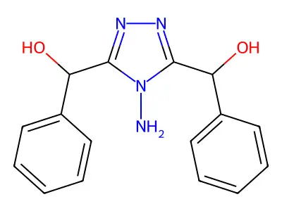 {4-Amino-5-[hydroxy(phenyl)methyl]-4H-1,2,4-triazol-3-yl}(phenyl)methanol structure