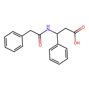 N-phenylacetyl-beta-phenylalanine structure