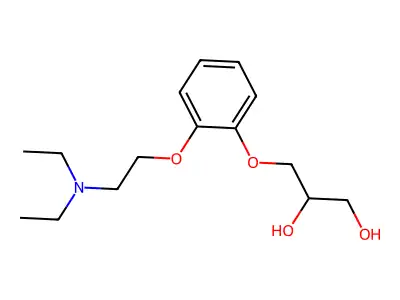 1,2-Propanediol, 3-(o-(2-(diethylamino)ethoxy)phenoxy)- structure