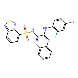 C20H12BrFN6O2S2 structure