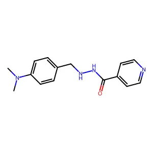 Isonicotinic acid, 2-(p-(dimethylamino)benzyl)hydrazide structure