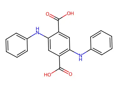 2,5-Dianilinoterephthalic acid structure