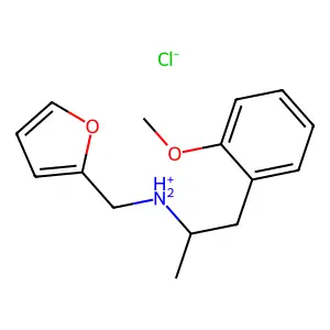 Furfurylamine, N-(o-methoxy-alpha-methylphenethyl)-, hydrochloride structure