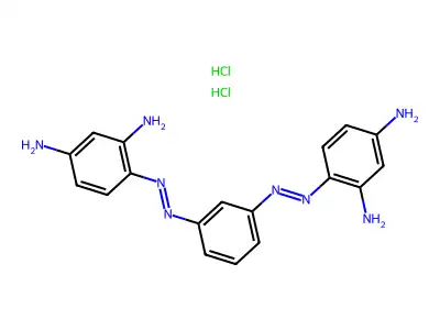 1,3-Benzenediamine, 4,4'-(1,3-phenylenebis(azo))bis-, dihydrochloride structure