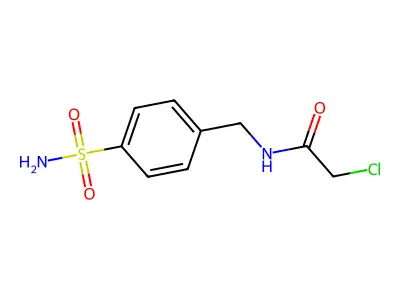 2-Chloro-N-[(4-sulfamoylphenyl)methyl]acetamide structure