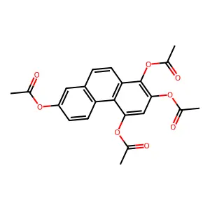 (5,7,8-Triacetyloxyphenanthren-2-yl) acetate structure