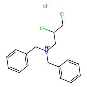 Dibenzylamine, N-(2,3-dichloropropyl)-, hydrochloride structure