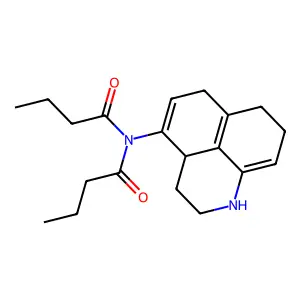 Dibutyramide, N-(2,3,6,7-tetrahydro-1H,5H-benzo(ij)quinolizin-9-yl)- structure