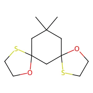 13,13-Dimethyl-1,8-dioxa-4,11-dithiadispiro(4.1.4~7~.3~5~)tetradecane structure