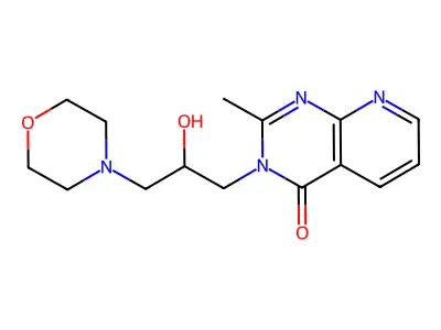 Pyrido(2,3-d)pyrimidin-4(3H)-one, 3-(2-hydroxy-3-morpholinopropyl)-2-methyl- structure