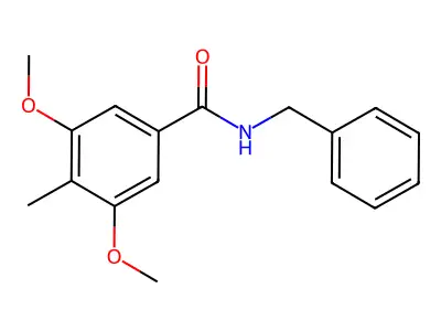 3,5-Dimethoxy-4-methyl-N-(phenylmethyl)benzamide structure