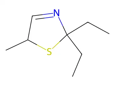 3-Thiazoline, 2,2-diethyl-5-methyl- structure