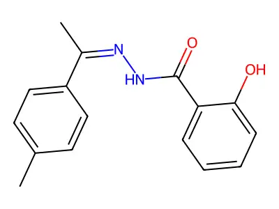2-hydroxy-N-[1-(4-methylphenyl)ethylideneamino]benzamide structure