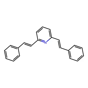 Pyridine, 2,6-bis(2-phenylethenyl)- structure