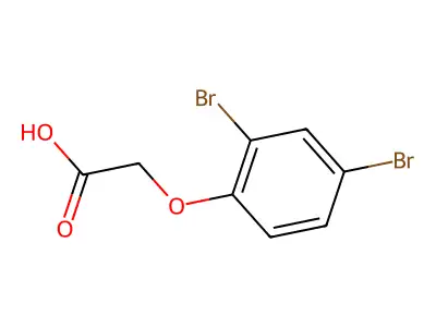 2,4-Dibromophenoxyacetic acid structure