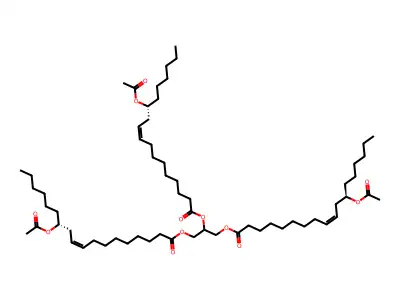 Glyceryl tri-(acetyl ricinoleate) structure