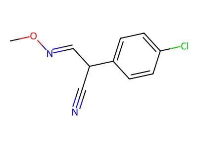 Benzeneacetonitrile, 4-chloro-alpha-[(E)-(methoxyimino)methyl]- structure