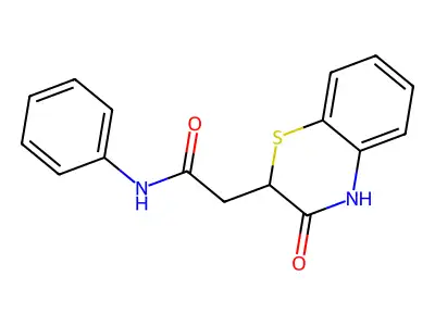 2-(3-Hydroxy-2H-1,4-benzothiazin-2-yl)-N-phenylethanimidic acid structure