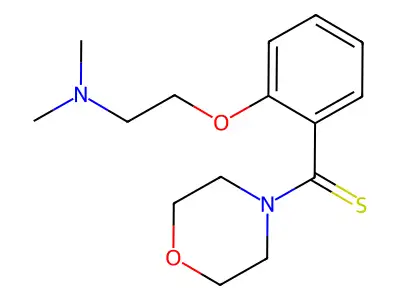 Morpholine, 4-(o-(2-(dimethylamino)ethoxy)thiobenzoyl)- structure