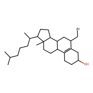 6-Astatomethyl-19-norcholest-5(10)-en-3-ol structure
