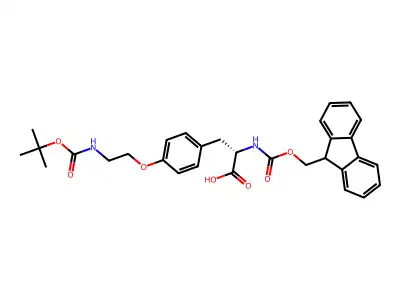 Fmoc-4-[2-(Boc-amino)ethoxy]-DL-phenylalanine structure