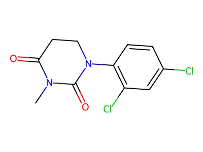 2,4(1H,3H)-Pyrimidinedione, dihydro-1-(2,4-dichlorophenyl)-3-methyl- structure