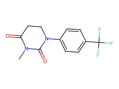 2,4(1H,3H)-Pyrimidinedione, dihydro-3-methyl-1-(4-(trifluoromethyl)phenyl)- structure
