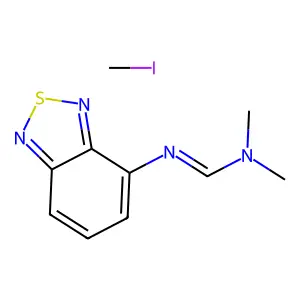 4-(Dimethylamino)methylene-2,1,3-benzothiadiazole and methyl iodide structure